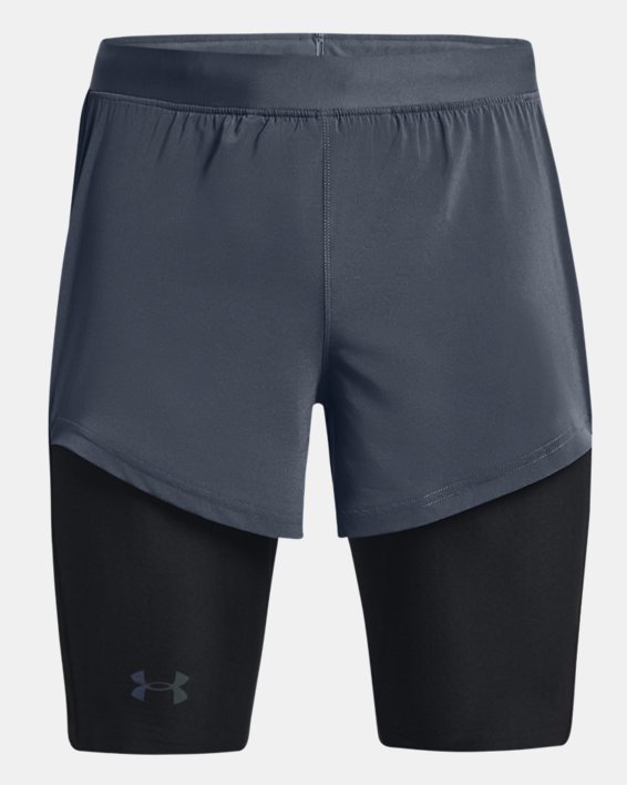 Men's UA RUSH™ SmartForm 2-in-1 Shorts, Gray, pdpMainDesktop image number 6